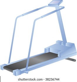 Treadmill isolated on white - vector