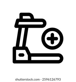 treadmill line icon. Clean and minimalist vector icon for websites, mobile apps, presentations, and logos. Fully scalable and customizable for any project.