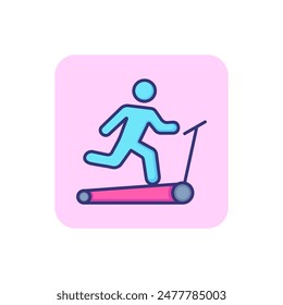 Treadmill line icon. Fitness concept. Sport, workout, running. Vector illustration for topics like fitness, training, active lifestyle
