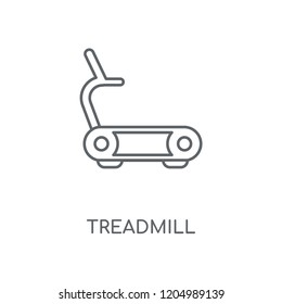 Treadmill linear icon. Treadmill concept stroke symbol design. Thin graphic elements vector illustration, outline pattern on a white background, eps 10.