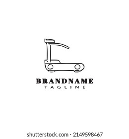 treadmill logo cartoon design template icon black modern isolated vector