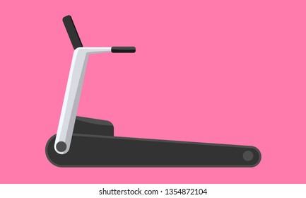 Treadmill machine icon flat and solid color design. Vector illustration.