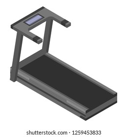 Treadmill machine icon. Isometric of treadmill machine vector icon for web design isolated on white background