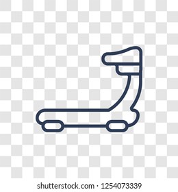 Treadmill machine icon. Trendy linear Treadmill machine logo concept on transparent background from Gym and Fitness collection
