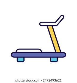 treadmill machine icon with white background vector stock illustration