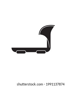 Treadmill machine vector icon illustration design background