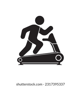 Diseño de ilustración de icono del vector de máquina Treadmill