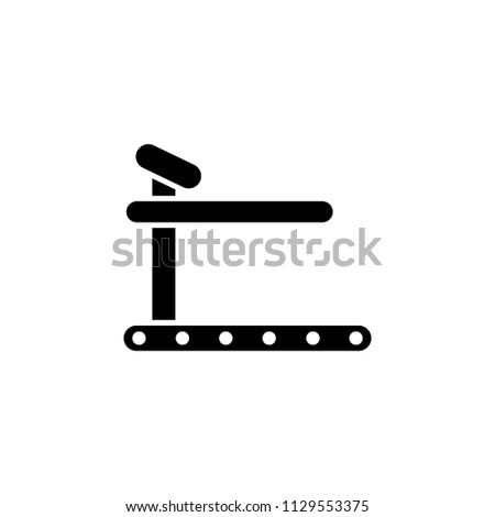 The treadmill, mill, speedwalk icon, illustration, vector