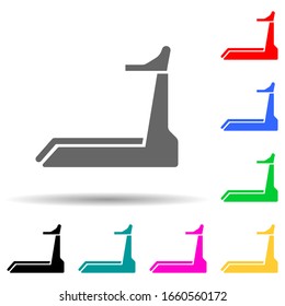 Treadmill multi color style icon. Simple glyph, flat vector of sport icons for ui and ux, website or mobile application