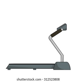 Treadmill on a white background. Vector illustration