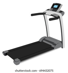 Treadmill realistic vector illustration isolated