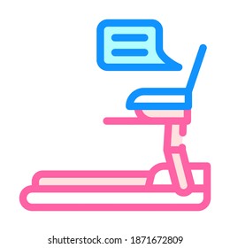 treadmill and remote work color icon vector. treadmill and remote work sign. isolated symbol illustration