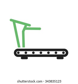 Treadmill, running, gym icon vector image. Can also be used for fitness and sports. Suitable for web apps, mobile apps and print media.
