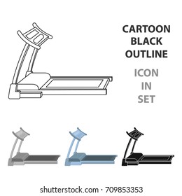 Treadmill. Running simulator for training in the gym.Gym And Workout single icon in cartoon style vector symbol stock illustration.