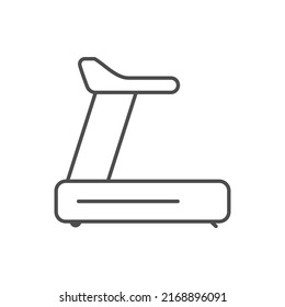 Treadmill or running track line icon