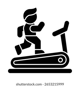 Treadmill running Vector Icon which can easily modify or edit

