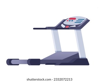 Treadmill running and walking training apparatus vector illustration isolated on white background