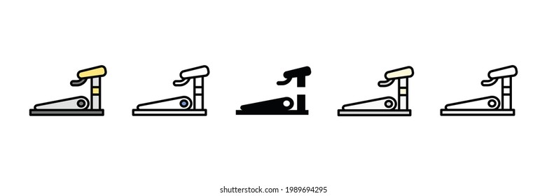 treadmill set vector type icon