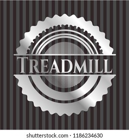 Treadmill silver emblem or badge