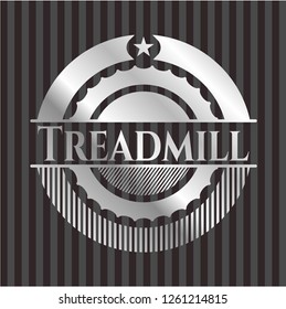 Treadmill silvery badge or emblem