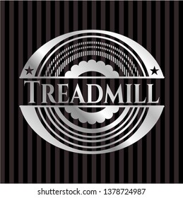 Treadmill silvery shiny emblem