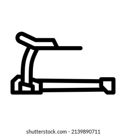 treadmill sport equipment line icon vector. treadmill sport equipment sign. isolated contour symbol black illustration - Shutterstock ID 2139890711