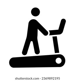 Icono De Glifo Vector De Treadmill Para Uso Personal Y Comercial.
