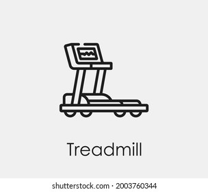 Treadmill vector icon. Editable stroke. Symbol in Line Art Style for Design, Presentation, Website or Apps Elements, Logo. Pixel vector graphics - Vector