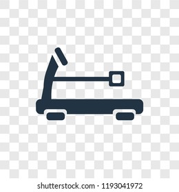 Treadmill vector icon isolated on transparent background, Treadmill transparency logo concept