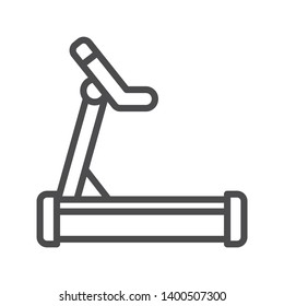 Treadmill vector icon isolated on white background