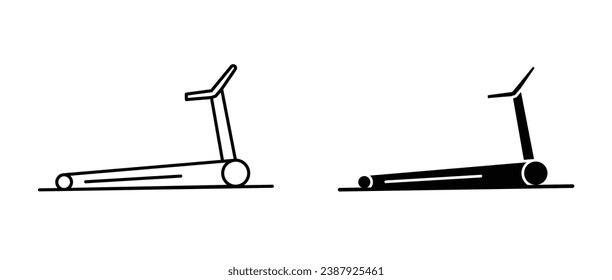 Treadmill vector icon set. vector illustration