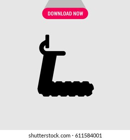 Treadmill Vector Icon, The symbol of running track. Simple, modern flat vector illustration for mobile app, website or desktop app  