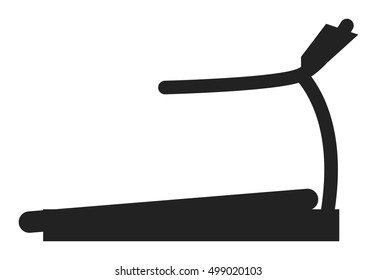 Treadmill vector illustration. Black and white icon