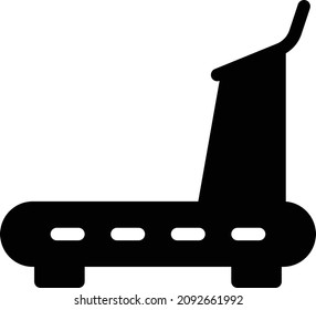 treadmill Vector illustration on a transparent background. Premium quality symbols. Glyphs  vector icon for concept and graphic design.