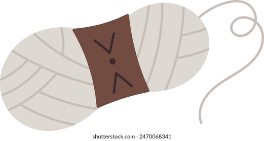 Treads Knitting Ball Vector Illustration