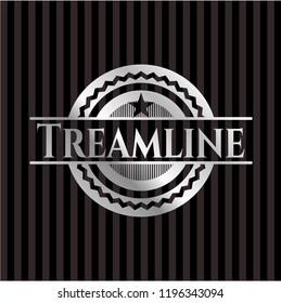 Treamline silvery emblem or badge