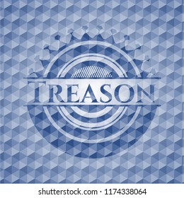 Treason blue polygonal emblem.