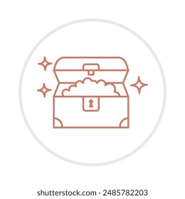 Treasure applicable trendy icon attractive abstract vector illustration artwork colorful design
