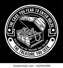 Treasure Badge Logo Template Design 