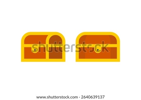 treasure box icon flat design