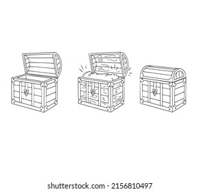 Treasure box icon. Vector illustration eps10