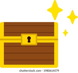 Treasure Box ilustración vectorial aislada.