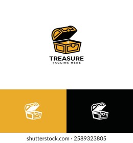 Treasure box logo design template