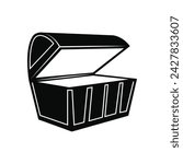 Treasure, box, old, crystal, diamond icon