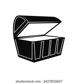 Treasure, box, old, crystal, diamond icon