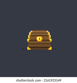 treasure box in pixel art style