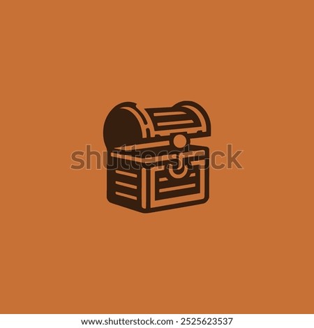 treasure box prize logo vector illustration template design