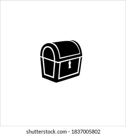 Treasure Box Symbol Logo. Vector Illustration.