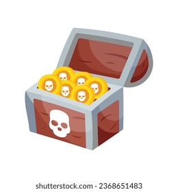 Treasure box vector colorful stickers Icon Design illustration. EPS 10 File