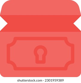 Schatzkasten, Vektorgrafik auf transparentem Hintergrund.Hochwertige Symbole.Zeilenfarbige Vektorsymbole für Konzept und Grafikdesign.